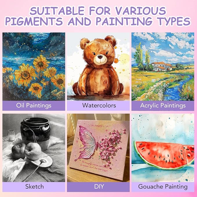 ESRICH Stretched Canvas for Painting, 24 Multi Pack 11x14, 5x7 Blank Canvases - Image 5