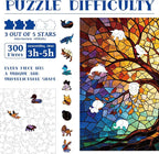 300pcs Wooden Puzzles for Adults Unique Animal Shaped Pieces Colorful Funny - Image 3
