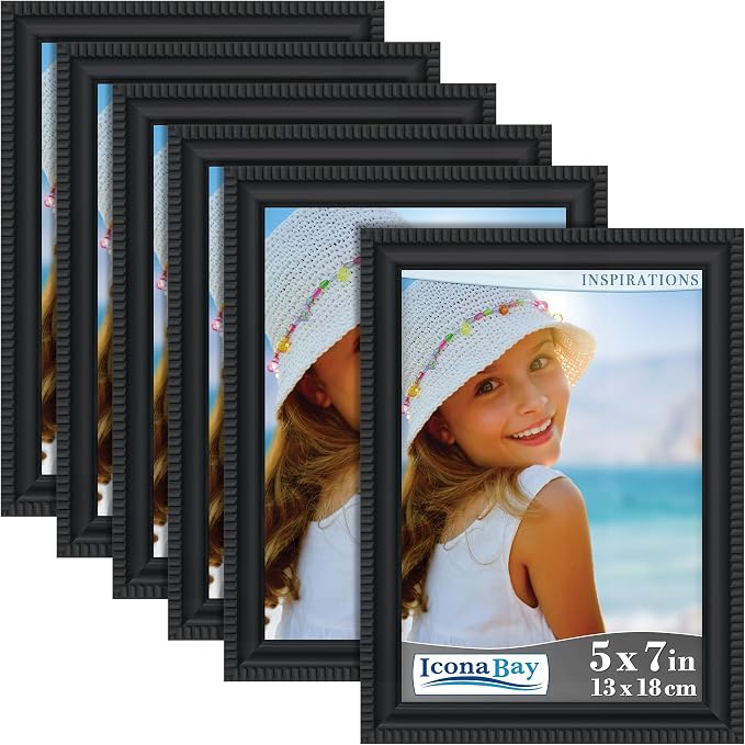 Icona Bay 5x7 Picture Frames, 6 Pack, Contemporary, Inspirations | These Icona - Image 2