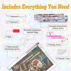 Skull Diamond Art Kits for Adults Beginners 12x16 in, DIY Craft Gift | Skeleton - Image 6