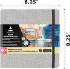 ARTEZA Watercolor Sketchbooks, 8.25 x 8.25 Inches, 68 Pages Each, 110 lb / 230 - Image 7