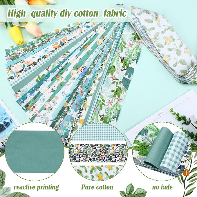 Kingdder Jelly Fabric Quilting Strips, Patchwork Roll 2.55 Inch Roll up Cotton - Image 3