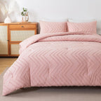 Andency Pink Comforter Set King, Boho Cute Girls Women Soft Fluffy Warm - Image 4