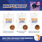 15 Pack Cat Scratch Furniture Protector Tape Sheets, Double-Sided Sticky - Image 5