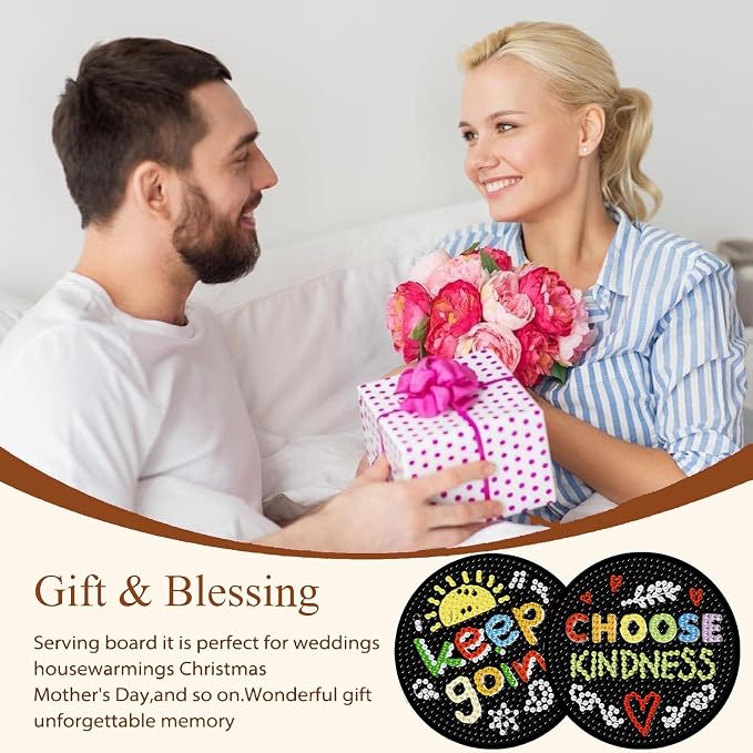 Gemozaic 8PCS Inspirational Diamond Art Coasters Kit - Image 5
