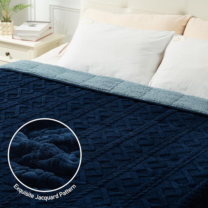 Wemore Weighted Blanket for Adults Twin Size 20 lbs, Dual Sided Soft Fuzzy - Image 6