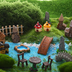 32 Pcs Fairy Garden Accessories Miniature Landscape Ornaments Set | Resin - Image 7