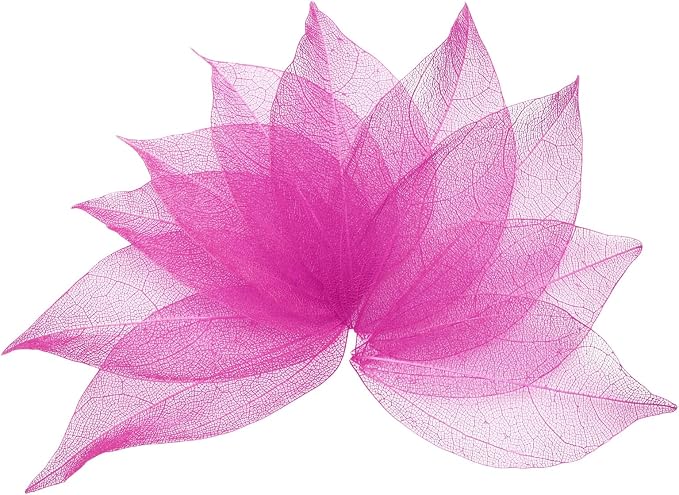uxcell 100 Pcs Dark Rose Red Skeleton Leaves by uxcell