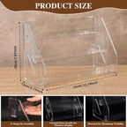 CELSOL 2 Pack Elevated 3 Tier Clear Acrylic Card Display Stand - Image 2