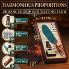 Feather Quill Pen and Ink Set – Stainless Steel Dip Pen Writing Quill and Ink - Image 2