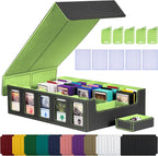 Kabinka Card Storage Box with Commander Display, 5-Row Deck Case with Removable by Kabinka