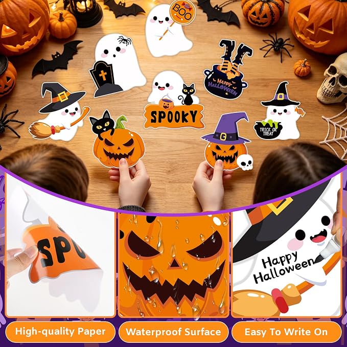 54Pcs Halloween Ghost Cutouts, Classroom Halloween Bulletin Board Decorations - Image 3