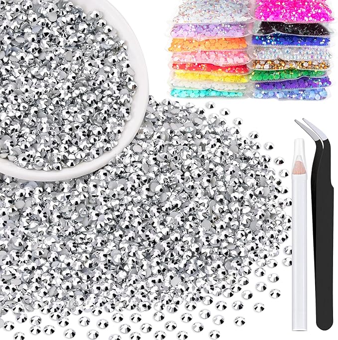 5000pcs 2mm Resin Rhinestones Bulk by BELLEBOOST