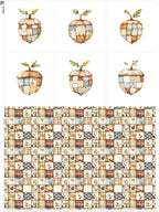 Patchwork Acorn Autumn Cotton Fabric Panel – 6 Designs + Bonus Sheet 29.5×19.6 by FabricsTown