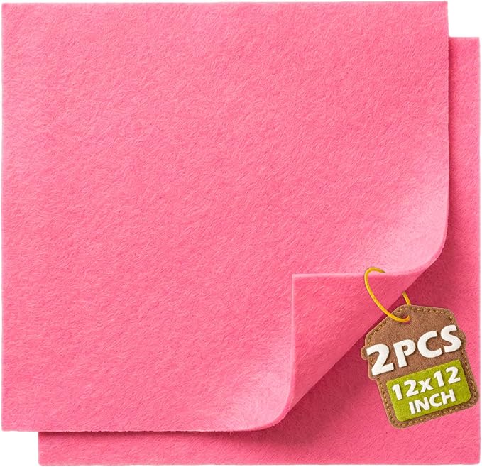 Azalea Pink Soft Felt Sheets for Crafts, 1.6mm Thick, Handmade Crafts, DIY by Grainear