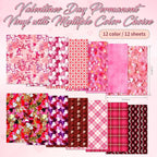 Tintnut Pink Heart Valentine's Day Permanent Vinyl 12 Pcs 12x10in Vinyl | Pink - Image 4