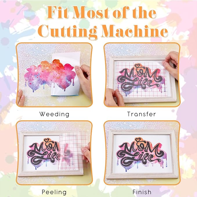 Paint Splatter Patterned Permanent Adhesive Vinyl 16pcs 12'' x 10'' | Paint - Image 3