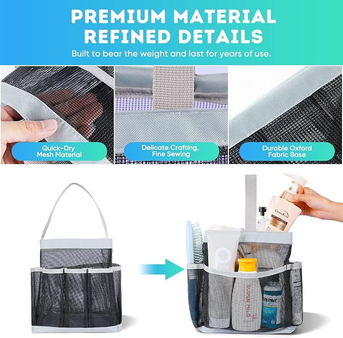 EUDELE Mesh Shower Caddy Portable - Image 3