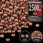 2500pcs 5mm Resin Rhinestones Bulk, Champagne Flatback Round Jelly Rhinestones - Image 2