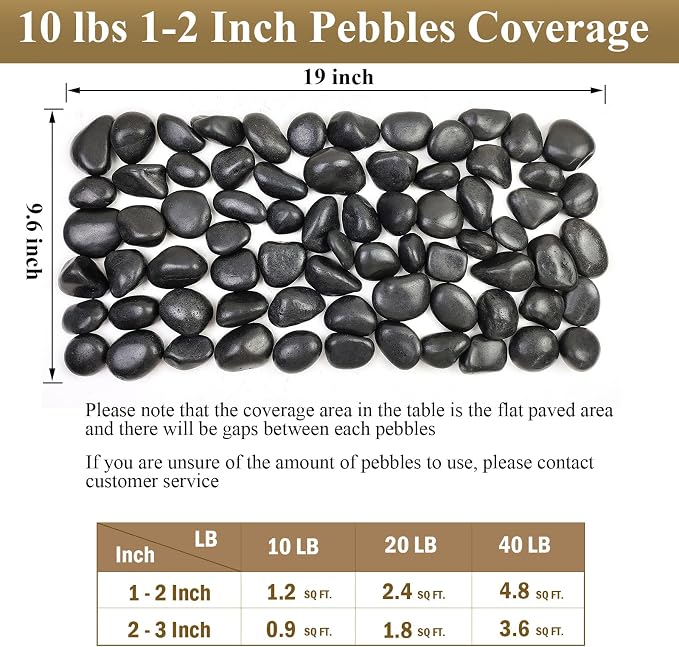 FANTIAN 40 lbs Black River Rocks - Image 3