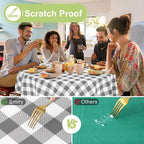 Smiry Plastic Table Cloth, Waterproof Vinyl Tablecloth - Image 5