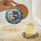 Axquilon 8 Pcs Books Diamond Art Coasters Kit - Image 3