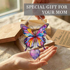 Memorial Gifts for Loss of Mom, Butterfly Mom Memorial Ornament, UV Printed - Image 5