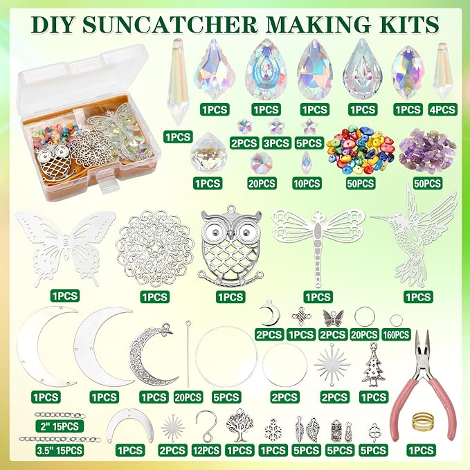 DIY Suncatcher Kit 460pcs Sun Catchers Supplies Arts and Crafts - Image 4