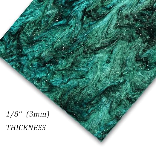 TOEPODO Pearlescent Marble Acrylic Sheets 1/8" Glitter Cast Opaque Plexiglass - Image 7
