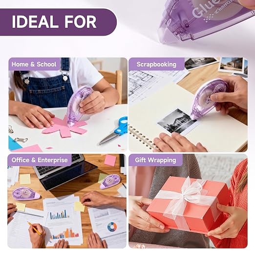 Upgrade 3X Longer Glue Tape, Photo-Safe Acid-Free Double Sided Tape - Image 7