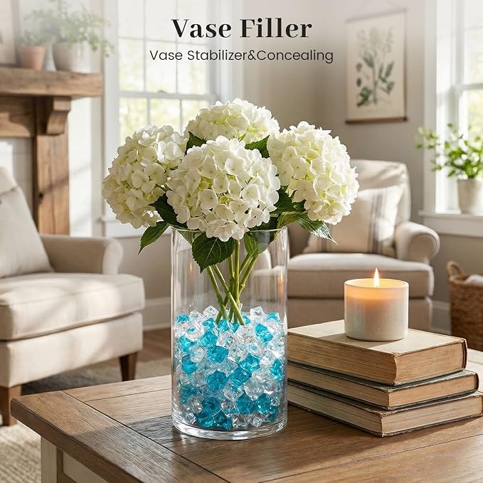 DOMESTAR Mixed Blue and Clear Fake Ice, Fish Tanks Decor Table Scatter DIY - Image 3