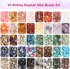 QUEFE 40 Colors Crystal Beads for Jewelry Making Crystal and Gemstone Beads - Image 2