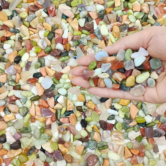 FANTIAN 2 Pounds Pebbles for Plants, 3/8 Inch Succulent Rocks, Decorative - Image 9