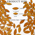 LITMIND 120 Pieces Brown Textured Transparent Mosaic Glass Petals & Leaves in 2 - Image 7