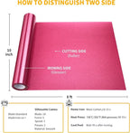 VinylRus Glitter Heat Transfer Vinyl Rolls-10” x 8ft Rose Red Iron on Vinyl - Image 6