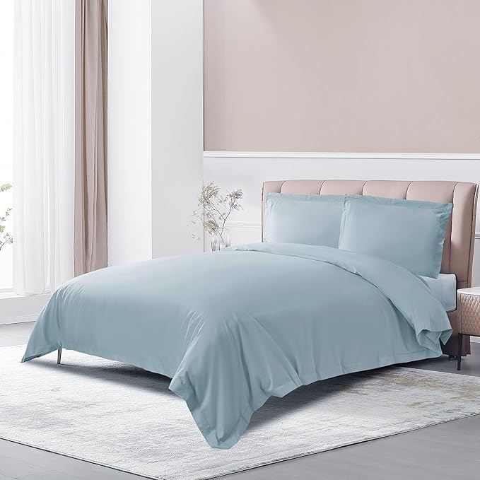 THE COTTON & SILK® 100% Luxury Long-Staple Cotton Duvet Cover Set by THECOTTONSILK
