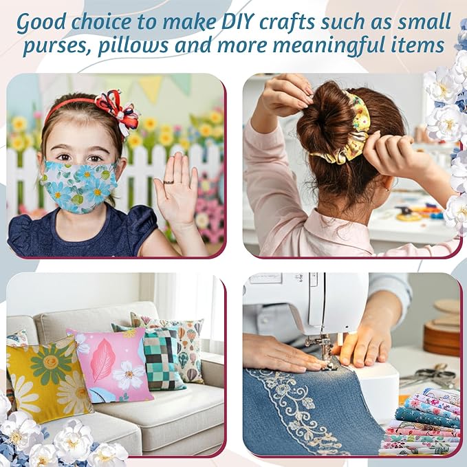 200 Pcs 5"x 5" Charm Packs for Quilting, Precut Multi-Color Printed Floral - Image 7