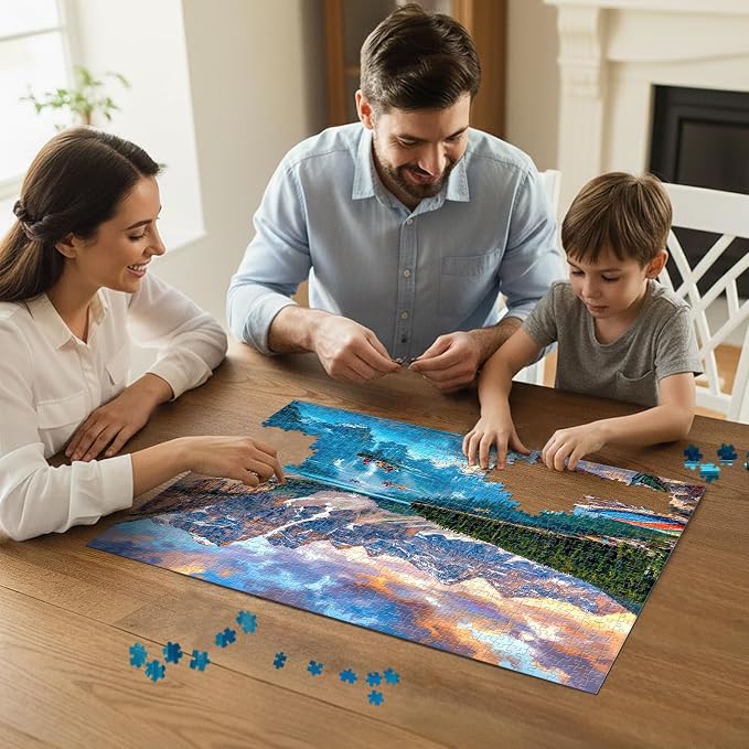 Moraine Lake Puzzles for Adults 1000 Pieces, Challenging Jigsaw Puzzles for - Image 4