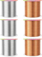Mandala Crafts 22 GA Copper Silver Tone Combo Anodized Aluminum Craft Wire | - Image 2