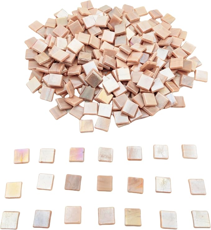1.1 LB Ice Jade Mosaic Tiles, 0.59“ Square Glass Mosaic Pieces - Image 3