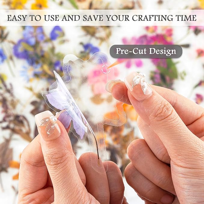 320PCS Pre-Cut Small Floral Stickers Set - Image 3