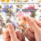 320PCS Pre-Cut Small Floral Stickers Set - Image 3