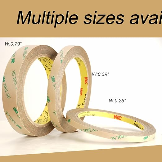 3M Double Sided Tape Heavy Duty Made of 300LSE 0.25"×36Ft Clear Mounting Tape - Image 3