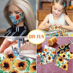 Kingdder 70 Pcs Sunflower Jelly Fabric Quilting Strips, 2.55 Inch Precut Cotton - Image 5