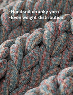 YnM Chenille Weighted Blanket, Handmade Chunky Knitted Design, Soft and Cozy - Image 2