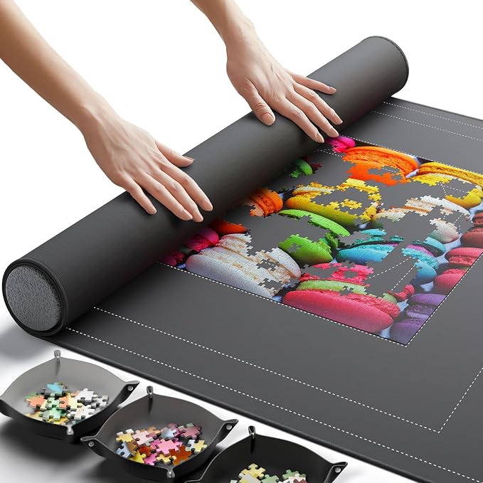 Newverest Jigsaw Puzzle Mat Roll Up, Saver Pad 55” x 35.5” Portable Keeper Up by Newverest