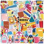 Back to School Stickers 50 pcs School Stickers Students Teacher Science by Unknown