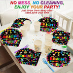 100PCS Back To School Decorations School Season Supplies Paper Plates Napkins - Image 8