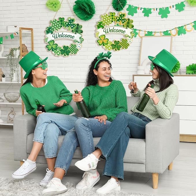Large Size 12" Wooden Shamrock Ornaments to Paint, St. Patrick's Day Decoration - Image 4
