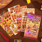 Girl's Japanese Retro Sticker Book, Food and Daily Life Theme - Image 3